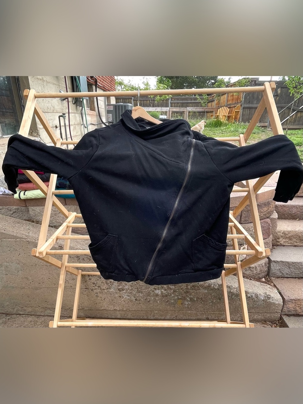 ModCloth Black Asymmetrical Zip Jacket. Size 2X.